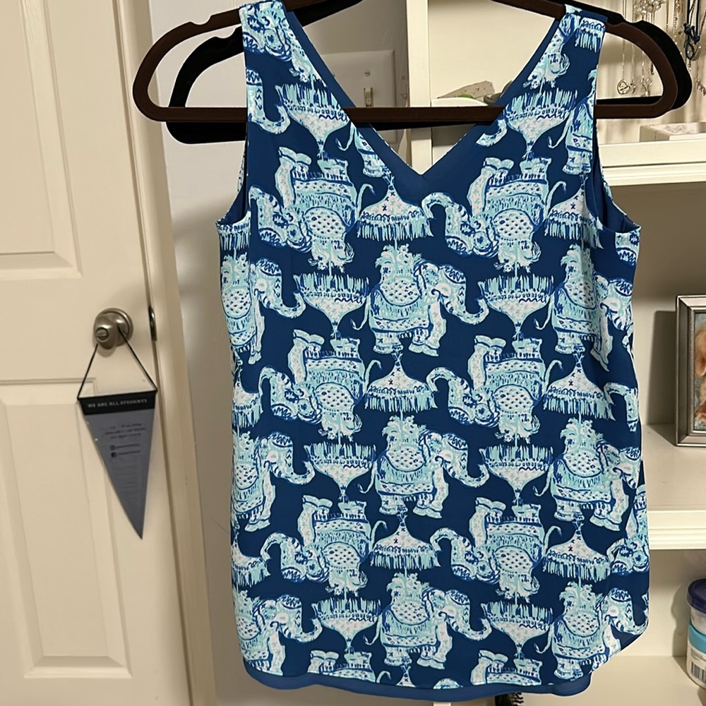 Lilly Pulitzer XS reversible top EUC